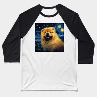 Chow Chow Dog Night Baseball T-Shirt